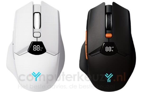 Draadloze Bluetooth gaming muis met led display