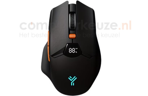 Draadloze Bluetooth gaming muis met led display